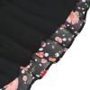 Sunny Fashion Girls Dress Chiffon Floral High-Low Tie Waist Party Princess(Black Floral)