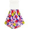 Sunny Fashion Girls Dress Chiffon Floral High-Low Tie Waist Party Princess(Multi-color)