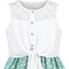 Sunny Fashion Girls Dress Chiffon Floral High-Low Tie Waist Party Princess(Pale Turquoise)