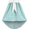 Sunny Fashion Girls Dress Chiffon Floral High-Low Tie Waist Party Princess(Pale Turquoise)