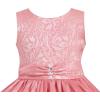 Sunny Fashion Girls Dress Coral Multi-Layers Diamond Pageant Wedding