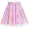 Sunny Fashion Girls Dress Daisy Embroidered Long Sleeve Purple Party Dress Smile(Pink Rainbow)