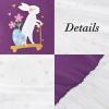 Sunny Fashion Girls Dress Daisy Embroidered Long Sleeve Purple Party Dress Smile(Purple Bunny)