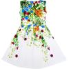 Sunny Fashion Girls Dress Elegant Princess Blooming Vine Ivy Flower Leaves