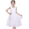 Sunny Fashion Girls Dress Flower Tulle Wedding Bridesmaid Pageant Size 7-14