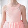 Sunny Fashion Girls Dress Glitter Sequin Wedding Bridesmaid Pageant Size 4-14(Flesh Pink)