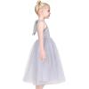 Sunny Fashion Girls Dress Glitter Sequin Wedding Bridesmaid Pageant Size 4-14(Gray Tulle)