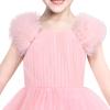 Sunny Fashion Girls Dress Glitter Sequin Wedding Bridesmaid Pageant Size 4-14(Light Pink)