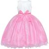 Sunny Fashion Girls Dress Glitter Sequin Wedding Bridesmaid Pageant Size 4-14(Pink)