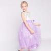 Sunny Fashion Girls Dress Glitter Sequin Wedding Bridesmaid Pageant Size 4-14(Purple)