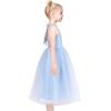 Sunny Fashion Girls Dress Glitter Sequin Wedding Bridesmaid Pageant Size 4-14(Sky Blue Tulle)