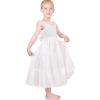 Sunny Fashion Girls Dress Glitter Sequin Wedding Bridesmaid Pageant Size 4-14(White)