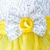 Sunny Fashion Girls Dress Glitter Sequin Wedding Bridesmaid Pageant Size 4-14(Yellow)