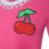 Sunny Fashion Girls Dress Lotus Leaf Sleeve Cherry Embroidery Everyday Size 3-10