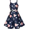 Sunny Fashion Girls Dress Navy Blue School Tank Dress Pleated Hem Size 5-12