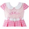Sunny Fashion Girls Dress Pink Belted School Pleated Hem Size 4-14