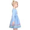 Sunny Fashion Girls Dress Pink Flower Long Sleeve Cotton Casual Dress Size 4-8(Blue Apple)