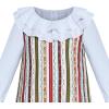 Sunny Fashion Girls Dress Pink Flower Long Sleeve Cotton Casual Dress Size 4-8(Multi-color)