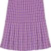 Sunny Fashion Girls Dress Pink Flower Long Sleeve Cotton Casual Dress Size 4-8(Purple Plaid)