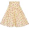 Sunny Fashion Girls Dress Pink Flower Long Sleeve Cotton Casual Dress Size 4-8(Yellow)
