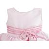 Sunny Fashion Girls Dress Pink Flower Trimmed Wedding