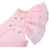 Sunny Fashion Girls Dress Pink Sequin Wedding Hi-Low Tulle Skirt Tutu Flutter Sleeve(Light Pink)