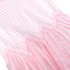 Sunny Fashion Girls Dress Pink Sequin Wedding Hi-Low Tulle Skirt Tutu Flutter Sleeve(Light Pink Striped)