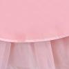Sunny Fashion Girls Dress Pink Sequin Wedding Hi-Low Tulle Skirt Tutu Flutter Sleeve(Pink)