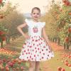 Sunny Fashion Girls Dress Pink Sequin Wedding Hi-Low Tulle Skirt Tutu Flutter Sleeve(Red Apple)