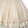 Sunny Fashion Girls Dress Purple Flower White Tulle Pleated Wedding Party(Beige)