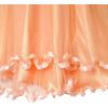 Sunny Fashion Girls Dress Purple Flower White Tulle Pleated Wedding Party(Light Salmon)