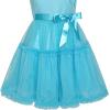 Sunny Fashion Girls Dress Purple Off Shoulder Hi-Low Skirt Bridesmaid Size 7-14(Blue)