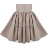 Sunny Fashion Girls Dress Purple Rainbow White Collar Casual Birthday Size 5-10(Brown White Collar)