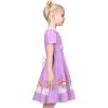 Sunny Fashion Girls Dress Purple Rainbow White Collar Casual Birthday Size 5-10(Purple Rainbow)