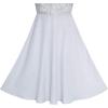 Sunny Fashion Girls Dress Rhinestone Chiffon Bridesmaid Dance Ball Maxi Gown(Elegant Gray)