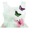 Sunny Fashion Girls Dress Rose Flower Print Embroidery Purple(Green)