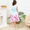 Sunny Fashion Girls Dress Rose Flower Print Embroidery Purple(Multi-color)