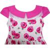 Sunny Fashion Girls Dress Rose Flower Turn-Down Collar Lace Pink