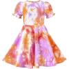 Sunny Fashion Girls Dress Short Sleeve Casual Summer Sundress(Purple Tie Dye)