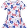 Sunny Fashion Girls Dress Short Sleeve Casual Summer Sundress(White)