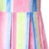 Sunny Fashion Girls Dress Striped Heart Shape Back Blue Party Size 4-8