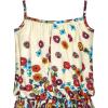 Sunny Fashion Girls Dress Tank Coffe Brown Flower Size 4-10