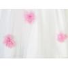 Sunny Fashion Girls Dress Tulle Bridal Lace with Flower Detailing Purple 4-14(White Floral)