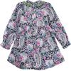 Sunny Fashion Girls Dress Turn-Down Collar Paisley Flower Green Size 2-6