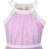 Sunny Fashion Girls Dress Turquoise Embroidered Halter Dress Party(Purple)