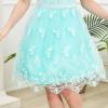 Sunny Fashion Girls Dress Turquoise Embroidered Halter Dress Party(Turquoise)