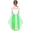 Sunny Fashion Girls Dress Unicorn Rainbow Tulle Unicorn Headband Party Size 4-10(Green Set)