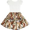 Sunny Fashion Girls Dress Vintage Bird School Party Dress Size 5-10