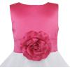 Sunny Fashion Girls Dress White Pink Flower Wedding Bridesmaid Holiday