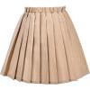 Sunny Fashion Girls Skirt Beige Pleated Bow Tie Back School Uniform Size 6-14(Beige)